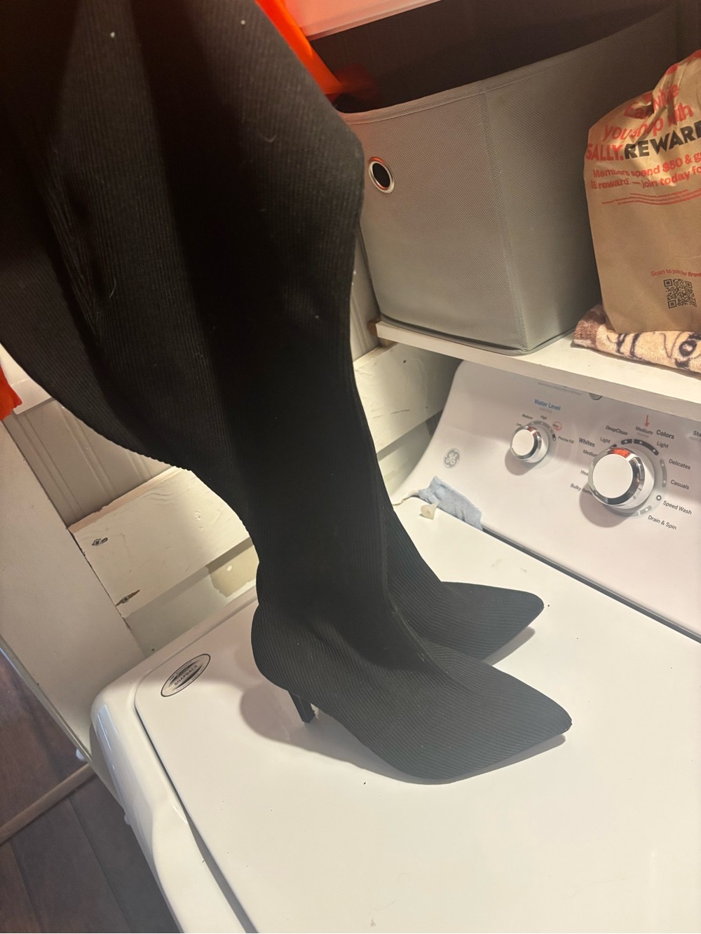 Torrid Black Knee-High Pointed Toe Sock Boots - , Women's